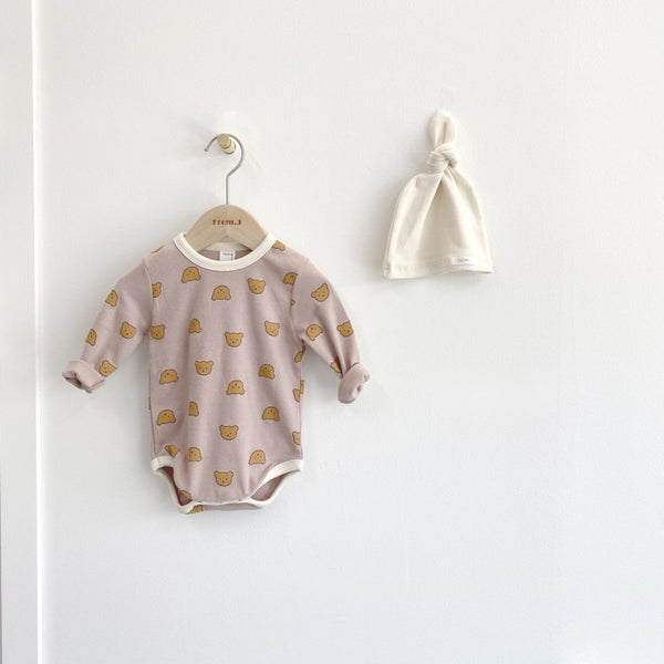 Bear Bodysuit and Bonnet Set