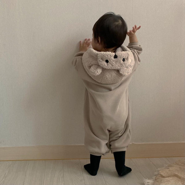 Baby Sherpa Hooded Jumpsuit
