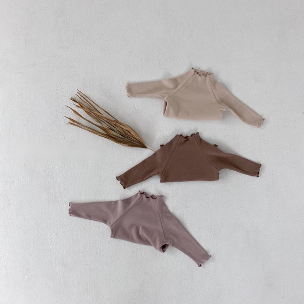 Mock-neck Ruffle Tee