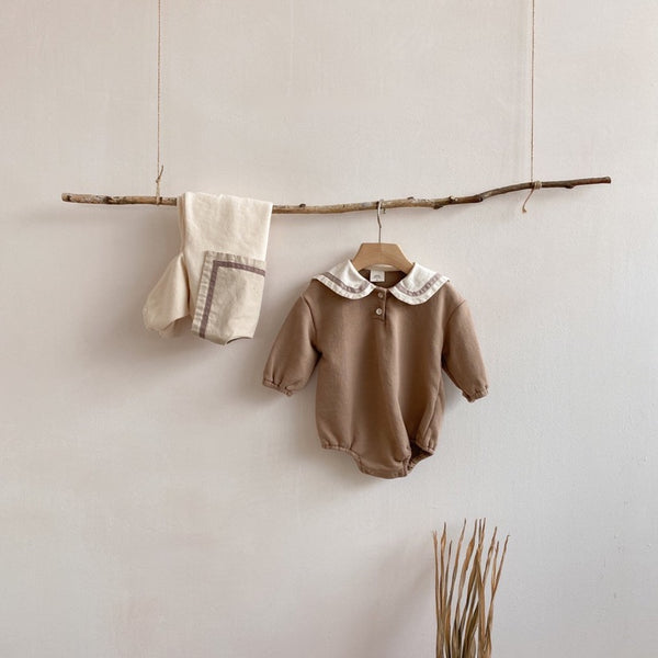 Sailor Collar Cotton Romper