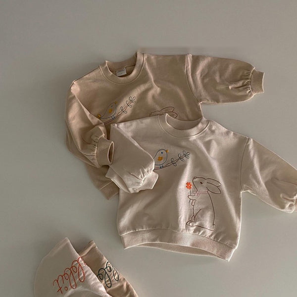 Rabbit Embroidered Set