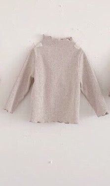 Ribbed Mock-neck Tee