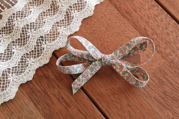 Floral Bow Hair Clip