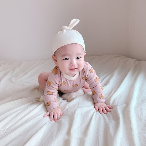 Bear Bodysuit and Bonnet Set