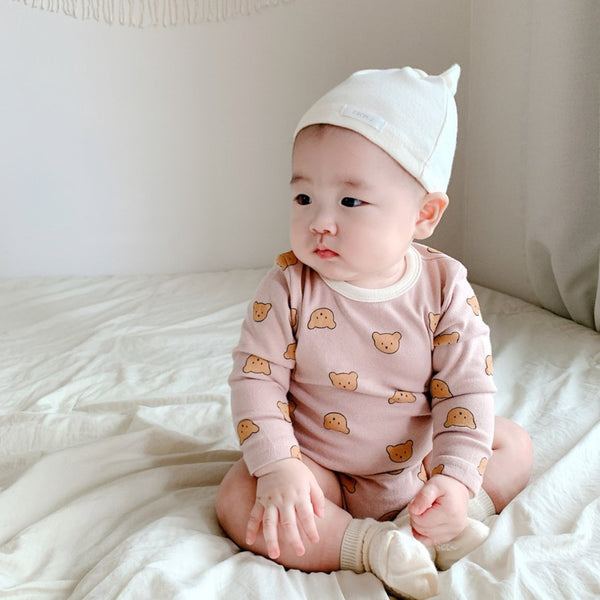 Bear Bodysuit and Bonnet Set