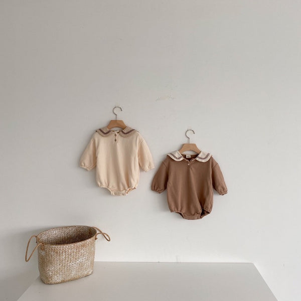 Sailor Collar Cotton Romper