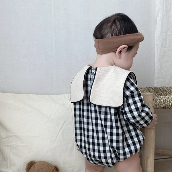 Teddy bear embroidered romper