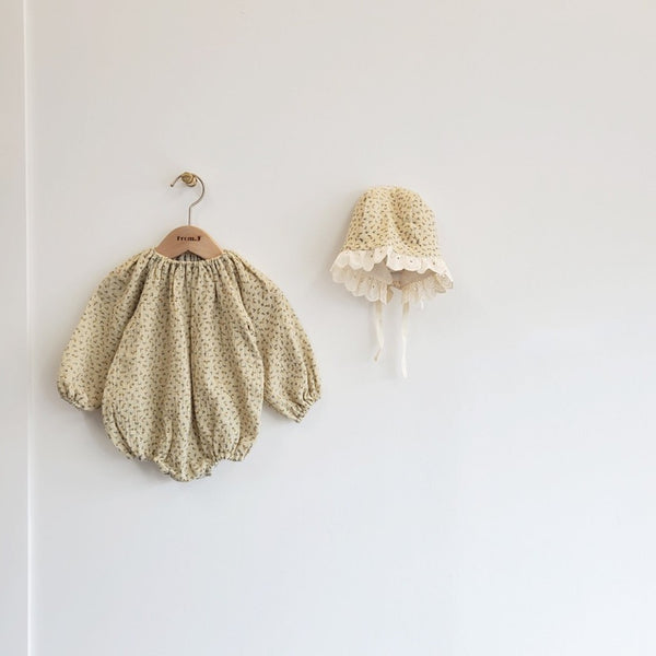 Little Flower Romper and Bonnet (Set)