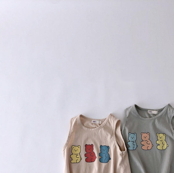 Baby Gummy Bear Sleeveless Jumpsuit