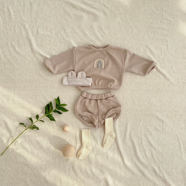 Rainbow Ribbed Top and Bloomer (Set)