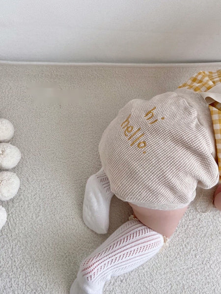 Hi Hello Waffle Suspender Bloomer