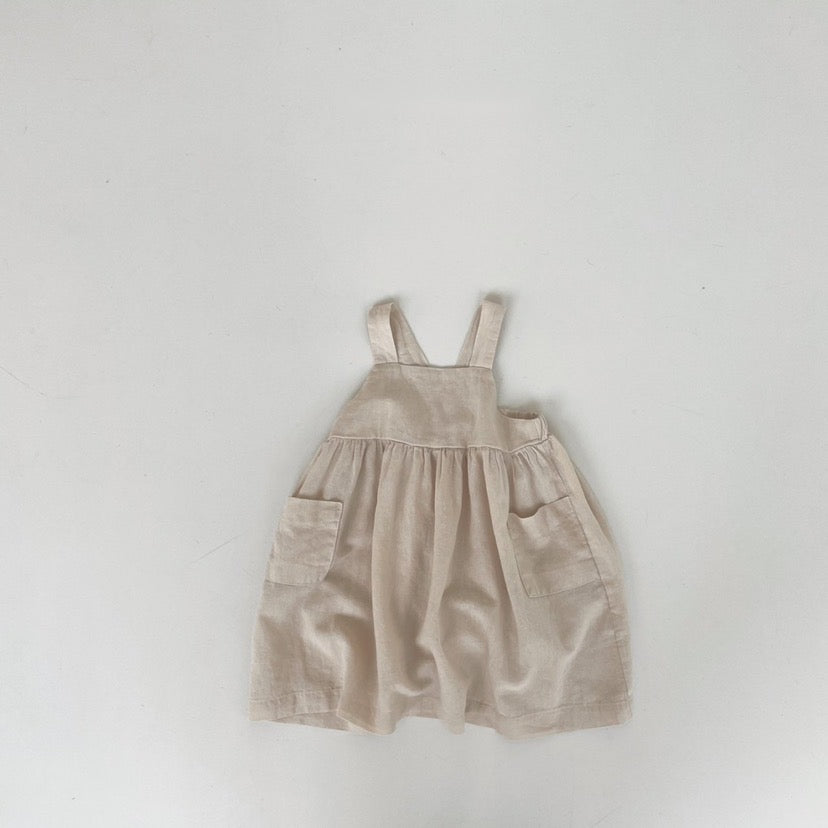 Yoli and Otis linen popular pinafore dress