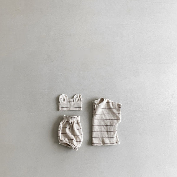 Kids Waffle Short Sleeve T-shirt and Bloomer (Set)