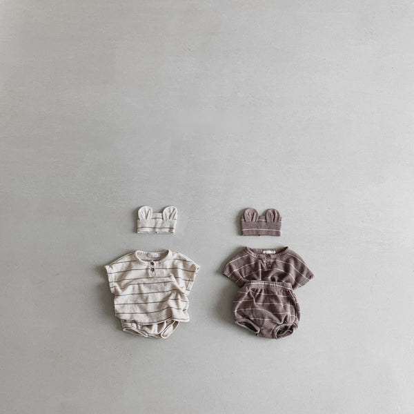 Kids Waffle Short Sleeve T-shirt and Bloomer (Set)