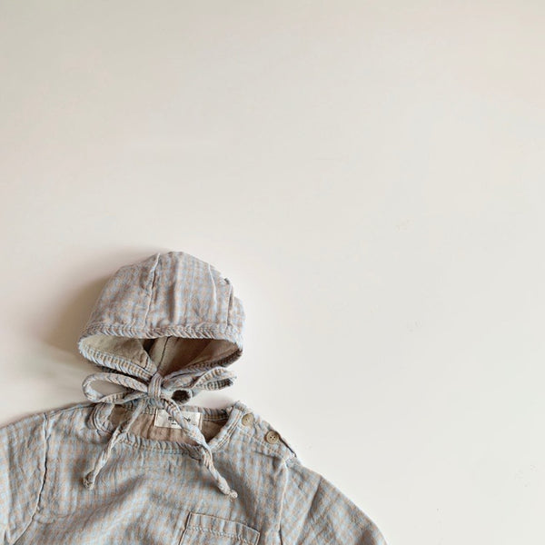 Gingham Bodysuit and Bonnet Set