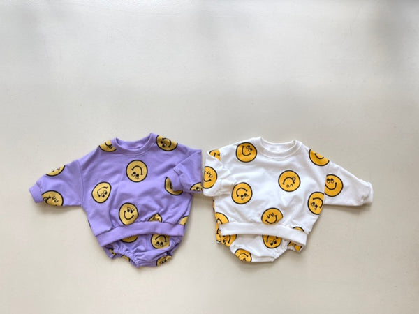 Smiley Face Sweatshirts and Bloomers Set