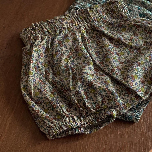 Floral Print Bloomer and Bucket Hat (Set)