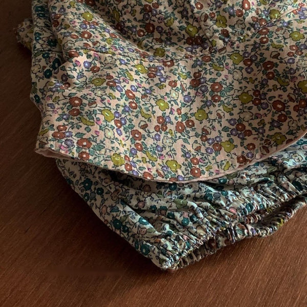 Floral Print Pants and Bucket Hat (Set)