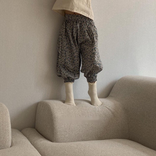 Floral Print Pants and Bucket Hat (Set)