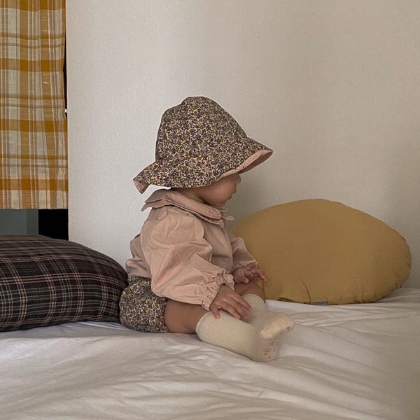 Floral Print Bloomer and Bucket Hat (Set)