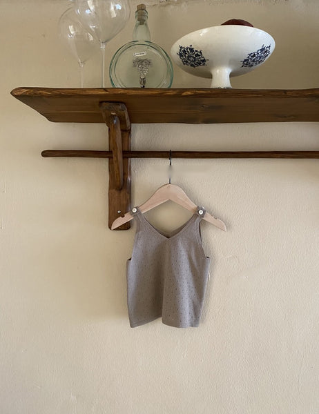 Pointelle Sleeveless Knit Top