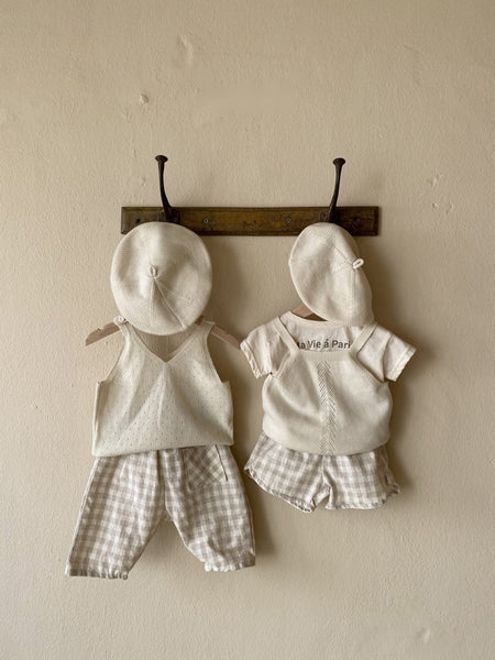 Pointelle Sleeveless Knit Top