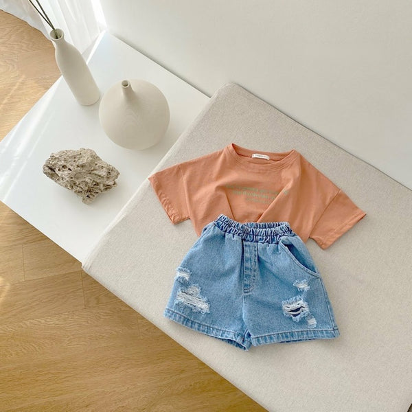 Denim Pull-on Shorts