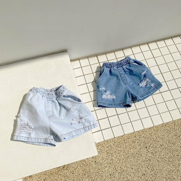 Denim Pull-on Shorts