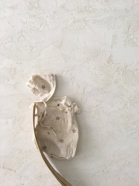 Flower Embroidered Sleeveless Romper