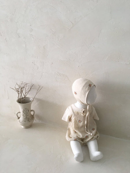 Flower Embroidered Sleeveless Romper