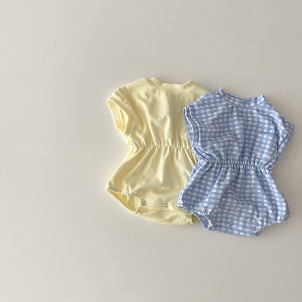 Gingham Terry Cloth Romper