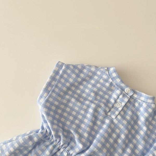 Gingham Terry Cloth Romper