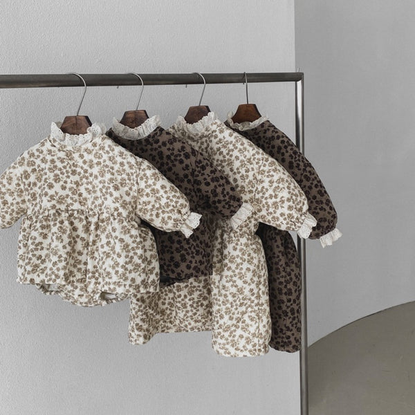 Floral Pattern Padded bodysuit