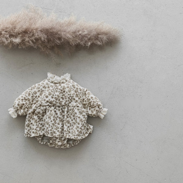 Floral Pattern Padded bodysuit