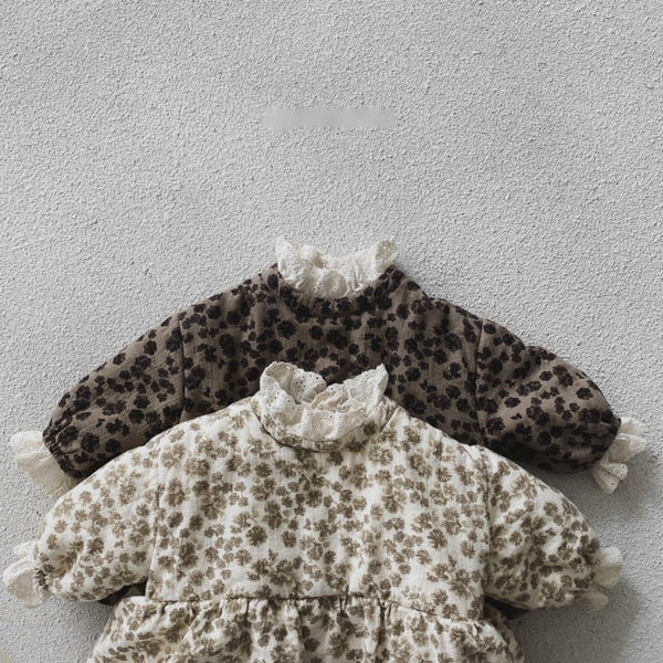 Floral Pattern Padded bodysuit