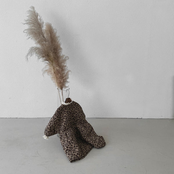 Floral Pattern Padded Dress