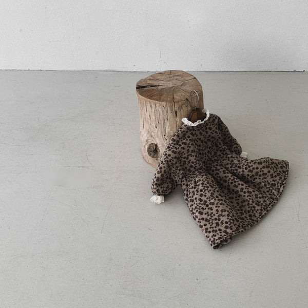 Floral Pattern Padded Dress