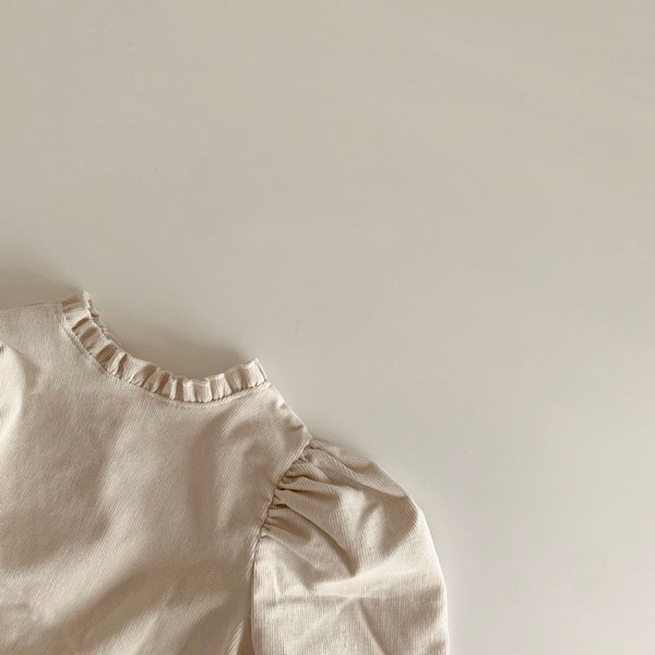 Corduroy Ruffleneck Blouse