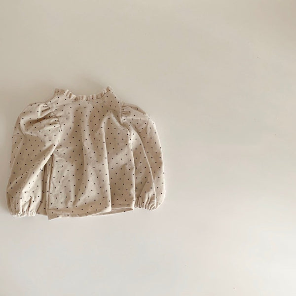 Corduroy Ruffleneck Blouse