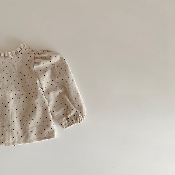 Corduroy Ruffleneck Blouse