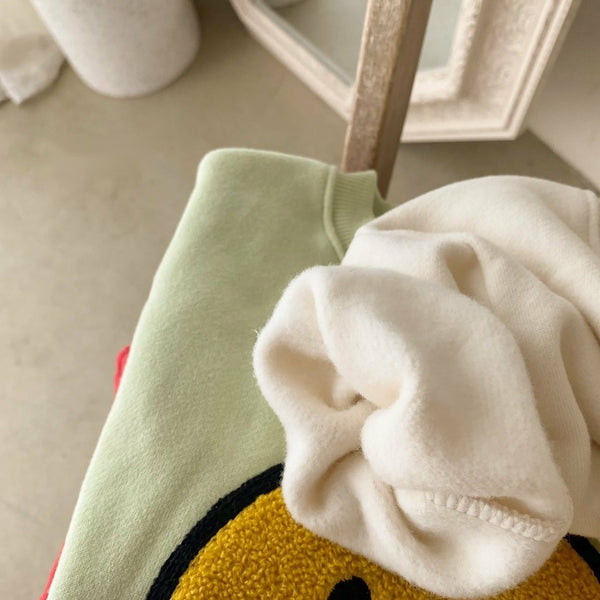 Smiley Face  Sweatshirt Romper