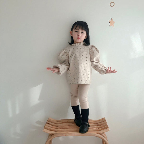 Corduroy Ruffleneck Blouse