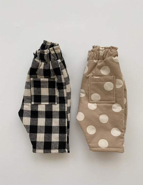 Gingham Padded Pants
