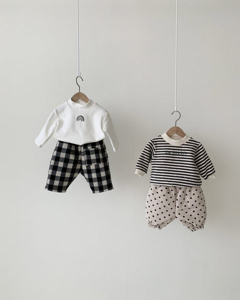 Gingham Padded Pants