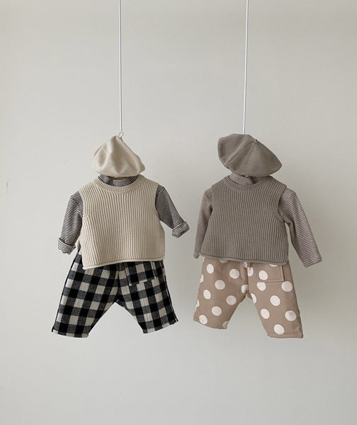 Gingham Padded Pants