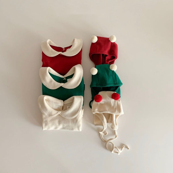 Christmas Bodysuit with Bonnet (Set)