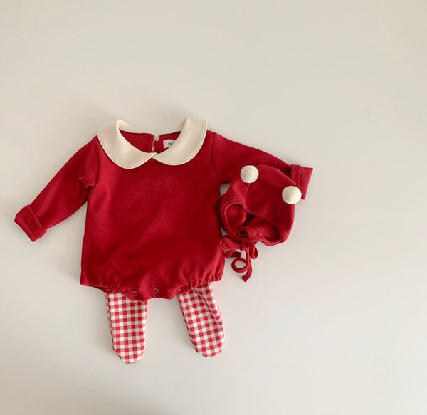 Christmas Bodysuit with Bonnet (Set)