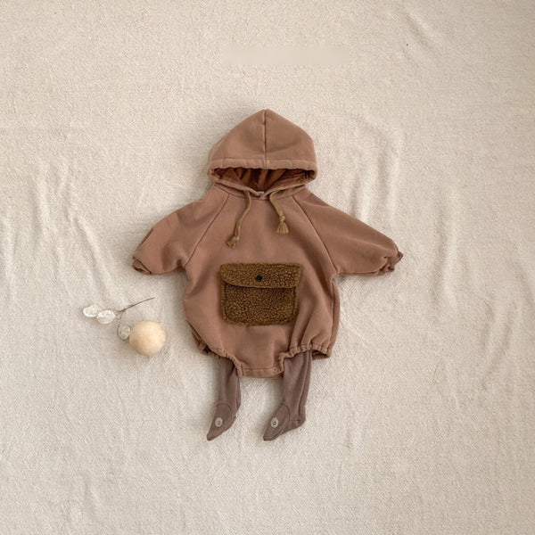 Sherpa Pocket Hoodie Romper