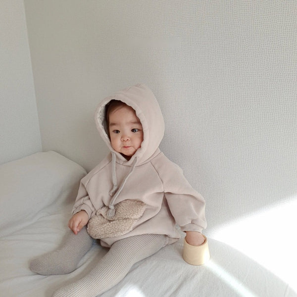 Sherpa Pocket Hoodie Romper