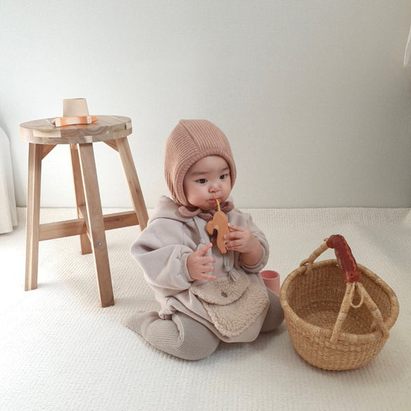 Sherpa Pocket Hoodie Romper